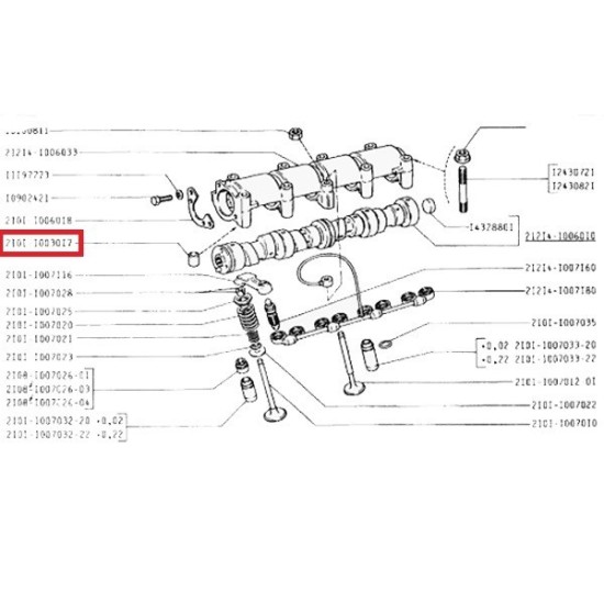 Vodiace puzdro uloženie vačkového hriadeľa 2101-1003017