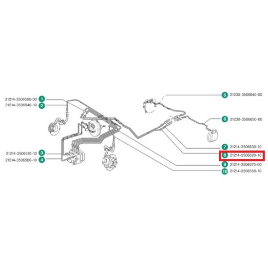 ABS-Trompete AVTOVAZ 21214-3506620-10
