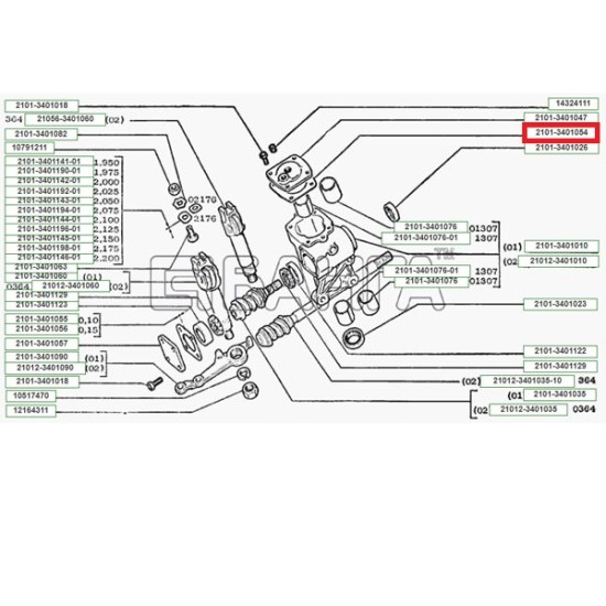 Dichtung der oberen Abdeckung des Lenkmechanismus 2101-3401054