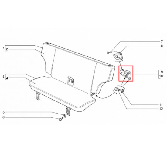 Sitzlehnenhalterung links 21214-6820067