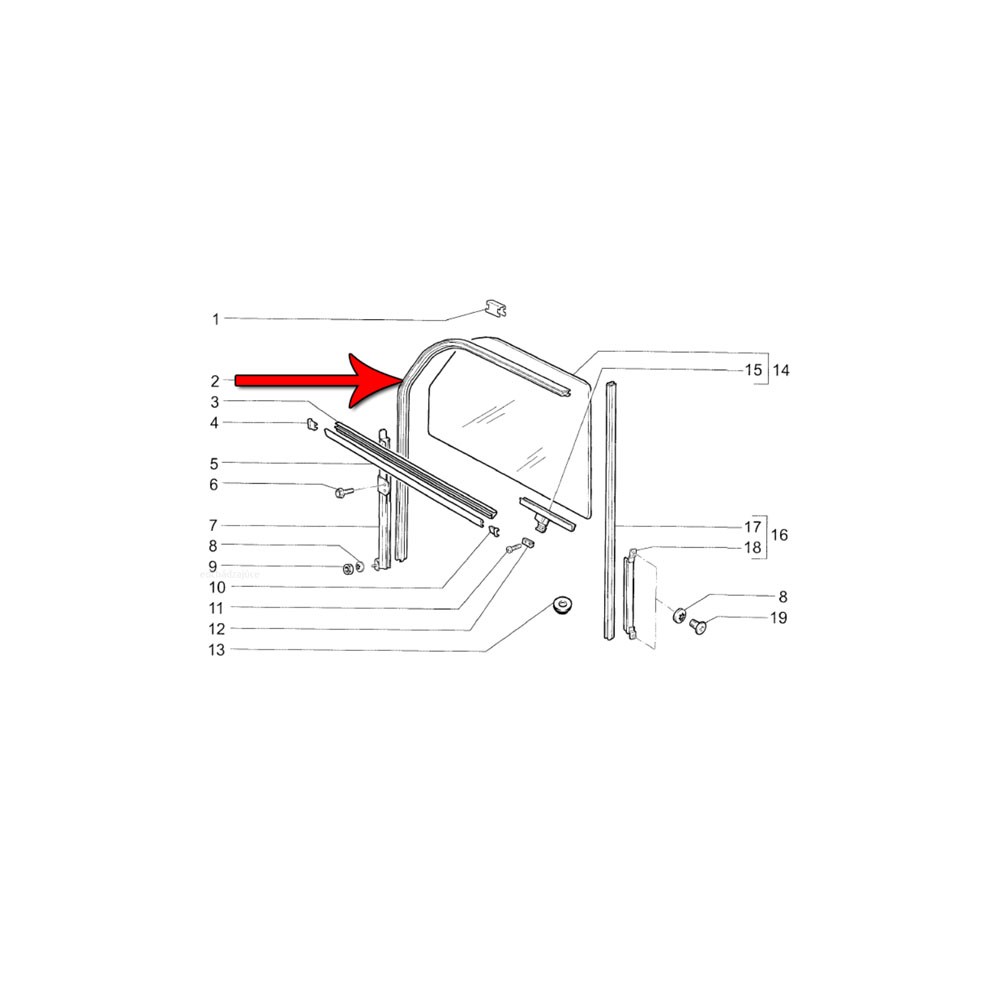 Türfensterdichtung rechts 2105-6103294