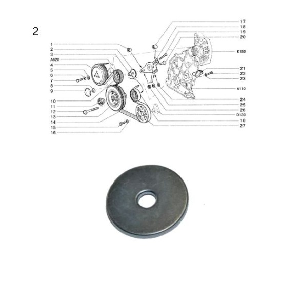 Schutzabdeckung für die Spannrolle 2123-1041067-00