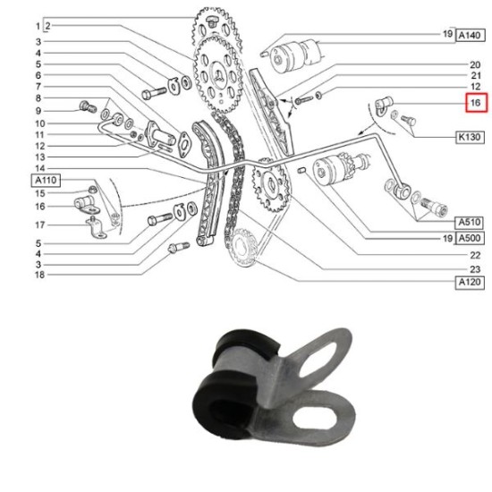 Schlauchschelle für hydraulische Spannvorrichtung 21214-1006240-30